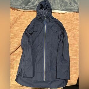 Vintage Lululemon Athletica Blue Hooded Jacket Fo Drizzle Trench Coat